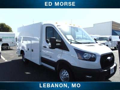 2023 Ford Transit Cutaway Knapheide KUV w/ 3 bow ladder rack