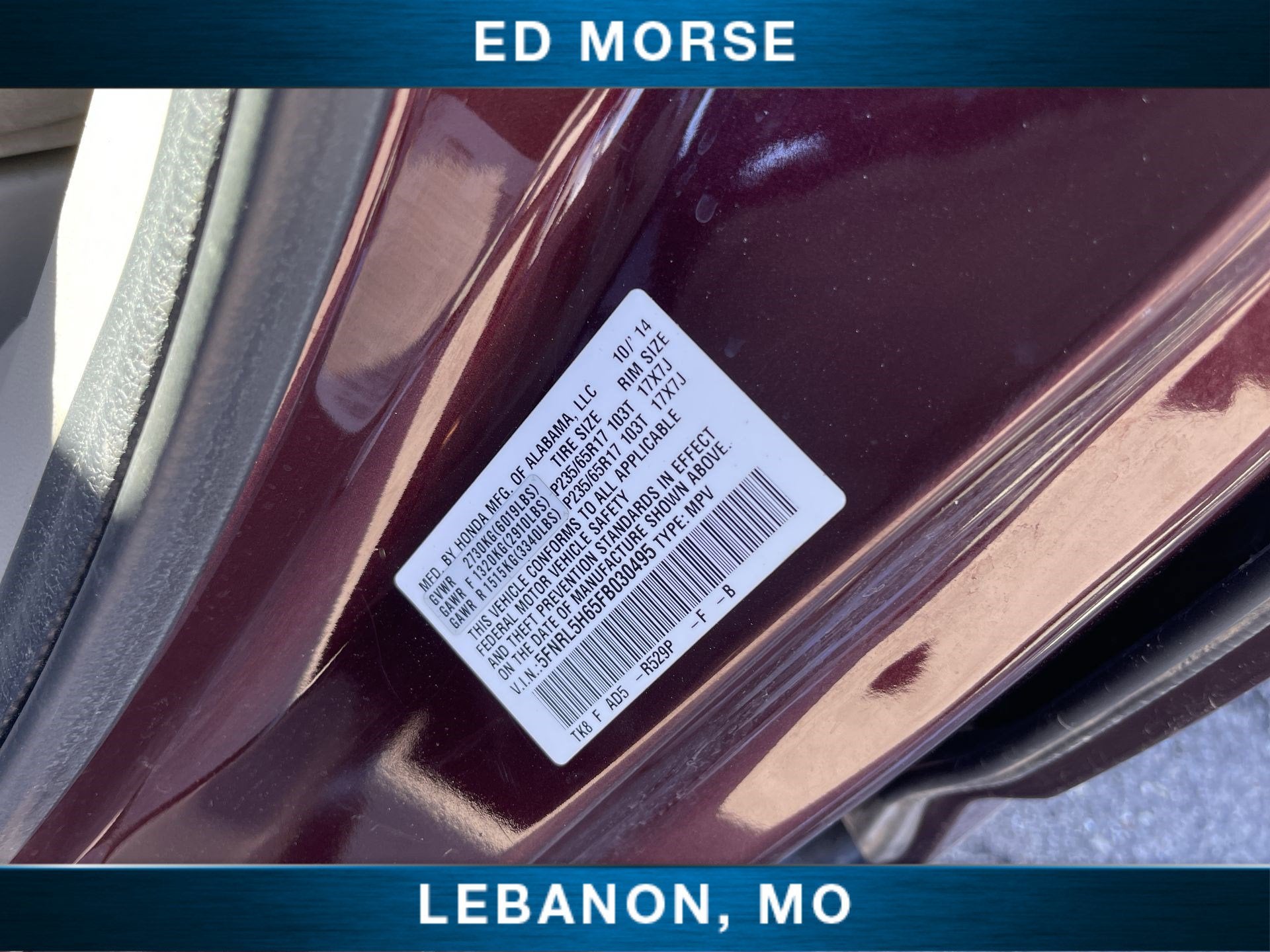 2015 Honda Odyssey EX-L